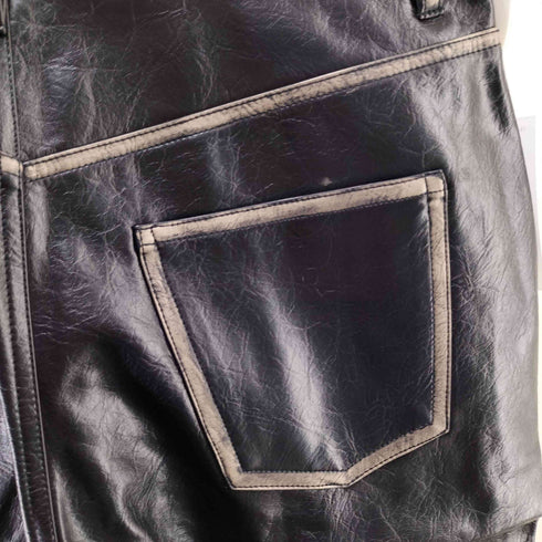 ジーナシス JEANASIS シームブリーチレザーライクパンツ レディース JPN:M